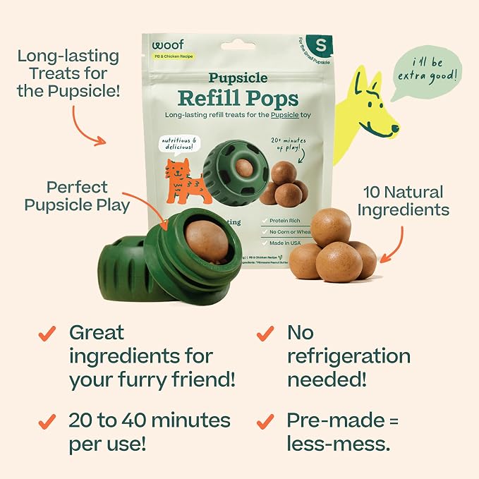 WOOF Pupsicle Refill Pops, Delicious Long Lasting Dog Treats, Pre-Made Pupsicle - Image 3