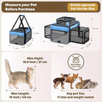 Top and 2 Sides Expandable Cat Carrier 18x11x11, TSA Airline Approved Dog - Image 4