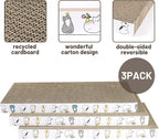 PatiencET Cat Scratcher Cardboard 3 PCS Cat Scratch Pad Reversible Scratcher - Image 3