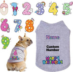 Custom Dog Birthday Shirt, Personalized Pet Apparel Print by Unknown
