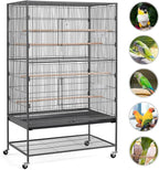 Yaheetech 60.5inch Extra Large Bird Cage Metal Parrot Cage Flight Cage - Image 6