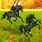 Horse Metal Garden Stakes Yard Decor, Lawn Ornaments Outdoor, Yard Art by RNGMSI