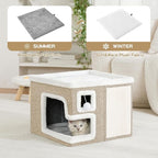 Cat Houses for Indoor Cats, Covered Cat Cave Bed - Image 3