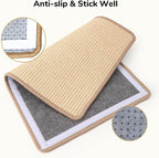 FUKUMARU 2 Packs Cat Scratching Mat, 23.6 x 15.7 Inch Natural Sisal Cat Scratch - Image 3