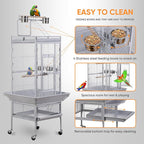 Nova Microdermabrasion 61 Inches Large Bird Cage Play Top Parrot Cockatiel - Image 4