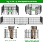 Heavy Duty Dog Playpen: 12 Steel Panels 40" Height, Square Steel Pipe - Image 8