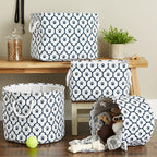 Bone Dry Pet Storage Collection Lattice Paw Print, Small Round - Image 6