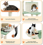 Yaheetech 57.5in Cat Tree Tower, Scratching Posts, 2 Condos and Dangling Balls - Image 4