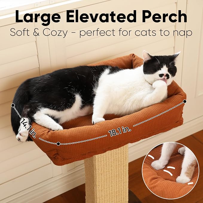 FUKUMARU Cat Scratching Post, Retro-Style Tall Scratch Posts - Image 5