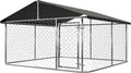 Petonly Outdoor Dog Enclosure Heavy Duty Dog Kennel House Mesh Dog Big Cage Pet by Petony