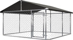 Petonly Outdoor Dog Enclosure Heavy Duty Dog Kennel House Mesh Dog Big Cage Pet by Petony