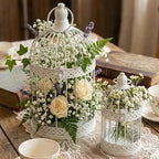Vela Lanterns Bird Cage Decor Candle Holder Lantern Decorative Wedding Table - Image 8