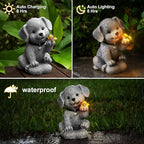 Solar Dog Garden Statue with Lantern Light – 8.2in Outdoor Dog Figurine - Image 5