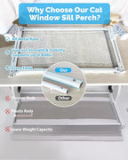 Heavy-Duty Window Sill Perch – All-Metal Frame Supports up to 120 lbs – Durable - Image 4