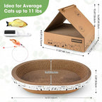 4-Piece Cardboard Cat Scratcher Bed Set - Image 5