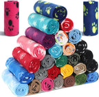 Chumia 28 Pieces Puppy Blanket Bulk Small Fleece Pet Blanket by Chumia