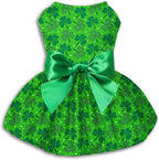 St. Patrick's Day Dog Dress Custom Name Puppy Outfit by PohshidoPet