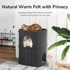 FUKUMARU Cat House for Indoor Cats, 23.62 Inch Large Cat Bed Cave Condo - Image 6