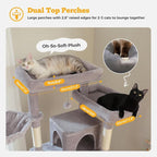 81" Heavy Duty Cat Tree for Large Cats up to 20lbs - Image 4