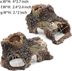 Tree Trunk Cave Aquarium Decoration Reptile Cave Climb Hideout Hideaway - Image 6