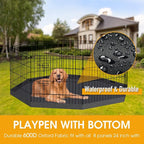 Dog Pen Pet Playpen Dog Fence Bottom Pad Indoor Foldable Metal Wire Exercise - Image 6