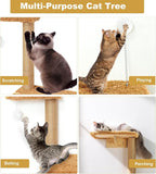 Brown Wall Mounted Cat Wall Climber & Tree - Image 4