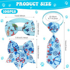 Reginary 100 Pieces Dog Bow Tie Collar Set Include 40 Dog Neckties, and 30 - Image 2
