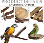 8 Pack Natural Wood Bird Perches, Parrot Perch Stand Bird Cage Accessories - Image 3
