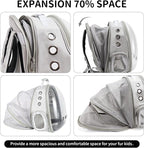 Cat Backpack Carrier, Back Expandable Pet Backpack - Image 5