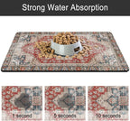 2 Pack Dog Food Mats for Floors, Absorbent and Quick-Drying Pet Cat Food Mat - Image 5