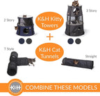 K&H Pet Products Kitty Tower Classy Gray 2 Story - Image 5