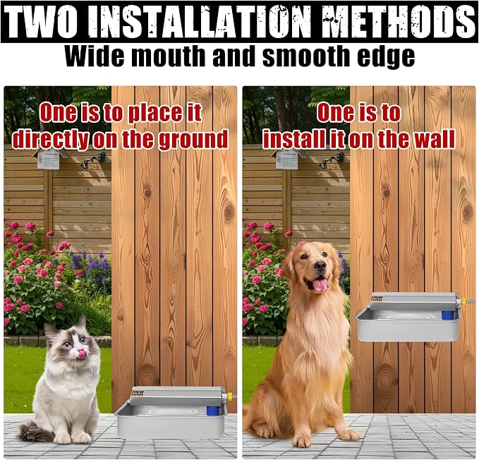 Automatic Dog Water Dispenser 2 Gal/7.57L Outdoor Dog Water Bowl Auto-Fill - Image 4
