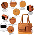 Cat Carrier, Dog Carrier, Pet Carrier, Foldable Waterproof Premium PU Leather - Image 3