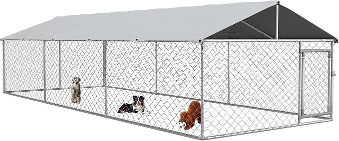 PawHut Outdoor Dog Kennel, Heavy Duty Dog Run Outdoor Fence by PawHut