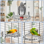 Bird Perch for Cage, Stainless Steel Parrot Perches - Image 5