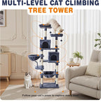 DUMOS Tall 71 inch Cat Tree Tower, Large Multi Level Cat Climbing Tower - Image 5