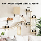 COZIWOW Wall Mounted Cat Furniture, Cat Wall Shelves and Perches, Floating Cat - Image 7