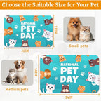 Pet Dog Cat Food Mat, Animal Paws Absorbent Waterproof Placemat - Image 6