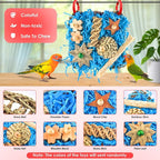 KATUMO Conure Toys, Bird Foraging Toys Parakeet Shredding Grass Mat Hanging Toys - Image 3