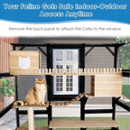Large Catio Outdoor Cat Enclosure Window 73" H Walk-in Cat House Kitty Cage - Image 4