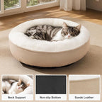 Love's cabin Round Donut Cat and Dog Cushion Bed, 20in Pet Bed - Image 2