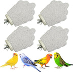PINVNBY 4 PCS Bird Perches Calcium Parrot Perch Stand Bird Beak Grinding Stone by PINVNBY