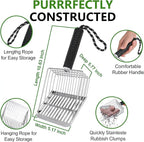 Efficient Metal Cat Litter Scoop- Stainless Steel Cat Litter Scooper - Image 5