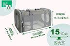 Soft-Sided Pet Carrier for Cats Small Dogs of 15 Lbs Medium Grey - Image 4
