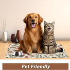 Red Mushroom Pet Feeding Mat, Fern Herb Berries Absorbent Quick-Dry Cat Dog - Image 6