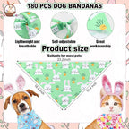 Aliceset 180 Pcs Easter Dog Bandana Bulk Spring Bandanas - Image 2