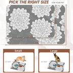 Dahlia Dog Cat Food Mat, Non-Slip Water Bowl Placemat, Indoor Pet Accessories - Image 2