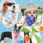Weewooday 50 Pcs Paw Print Dog Bandanas Bulk - Image 4