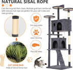 BestPet | 81" Cat Tree Tower | Dark Gray | Sturdy, Hanging Cat Toys, - Image 4