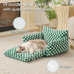 Hollypet Cat Bed Fluffy Plush Mutifuctional Double-Layer Soft Pet Couch - Image 5